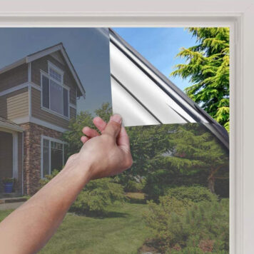 Static Cling Reusable Silver Reflective Window Film